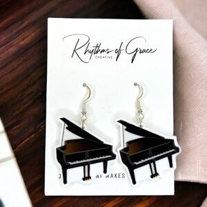 Strike a Chord: Adorn Yourself with Our Charming NWT Piano Dangle Earrings! 🎹